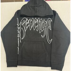 Revenge X XXX Tentacion Kill Outline Logo Black Hoodie Size Large